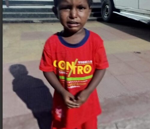 Mummy mummy… the police station echoed with the screams of the child.