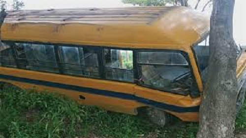 A school bus full of children met with an accident there was an outcry