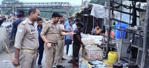 Due to the month of Sawan a piece of meat was found lying on the road all shops closed