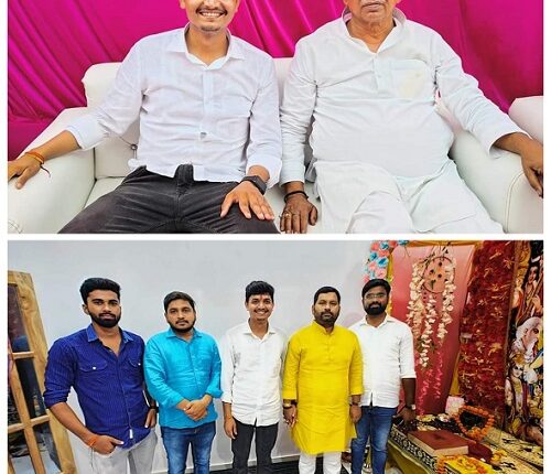 BJP stalwarts gathered at the house warming ceremony of BJP leader Ayush Pandey.