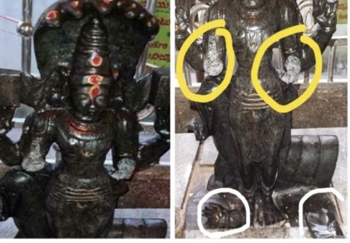 Statues found damaged in temple, three suspects in custody