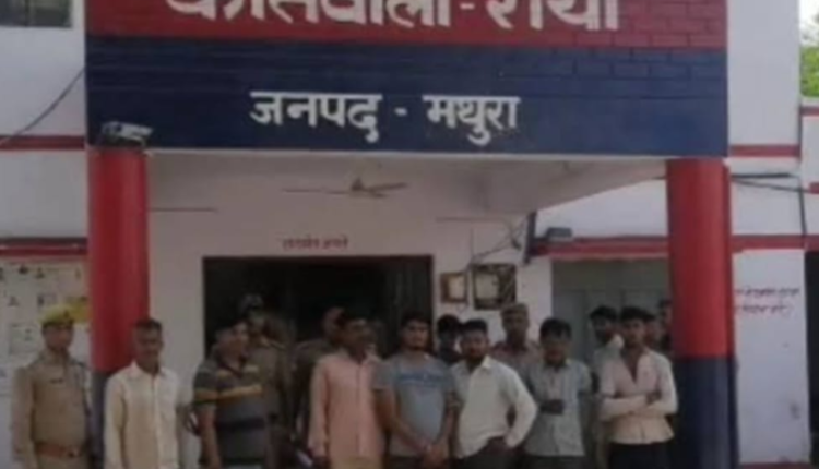 Muslim Hindu marriage procession in Mathura in Basti