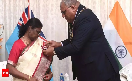 President Murmu honored with Companion of the Order of Fiji, PM Modi congratulated