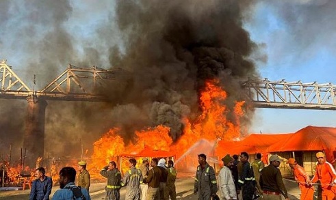 Fire breaks out in tent at Mahakumbh in Prayagraj, no casualties reported