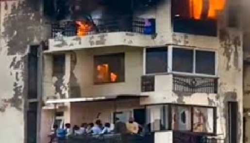 A massive fire broke out in a building in Dwarka Sector-13, two children died