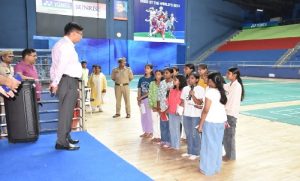ADG PAC inspected the preparations for the Police Badminton Cluster Competition.